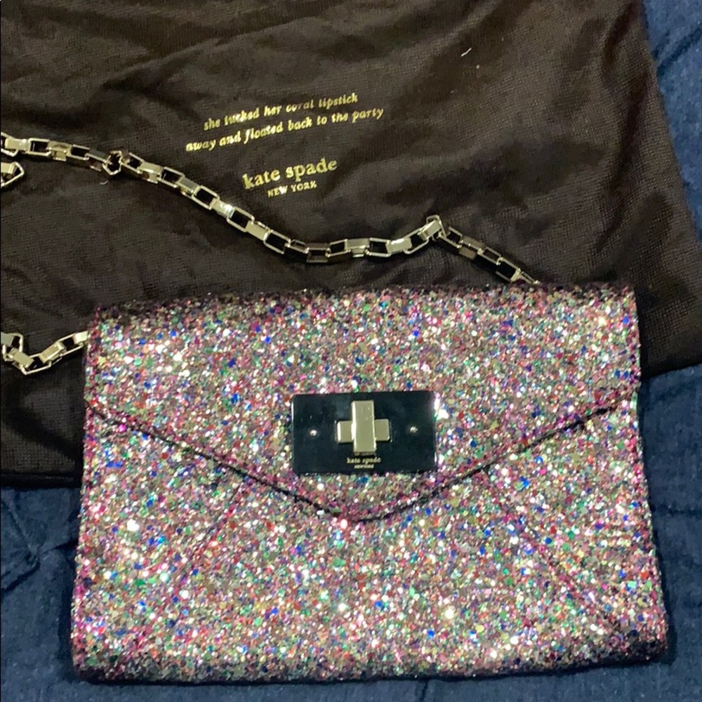 Kate Spade Glitter Cluth WITH DUSTBAG